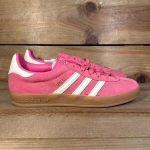 NEW Womens Size 6.5 / 10 Adidas Gazelle Indoor “Pink White Gum” Low Shoes JR1356